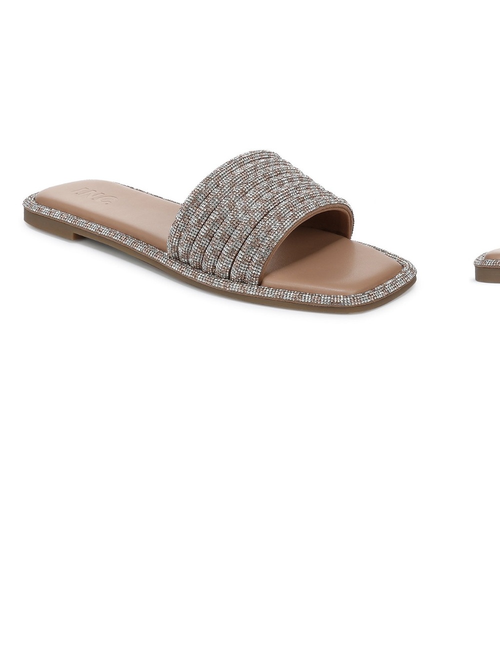 INC International Concepts Tan Beaded Slide Sandals